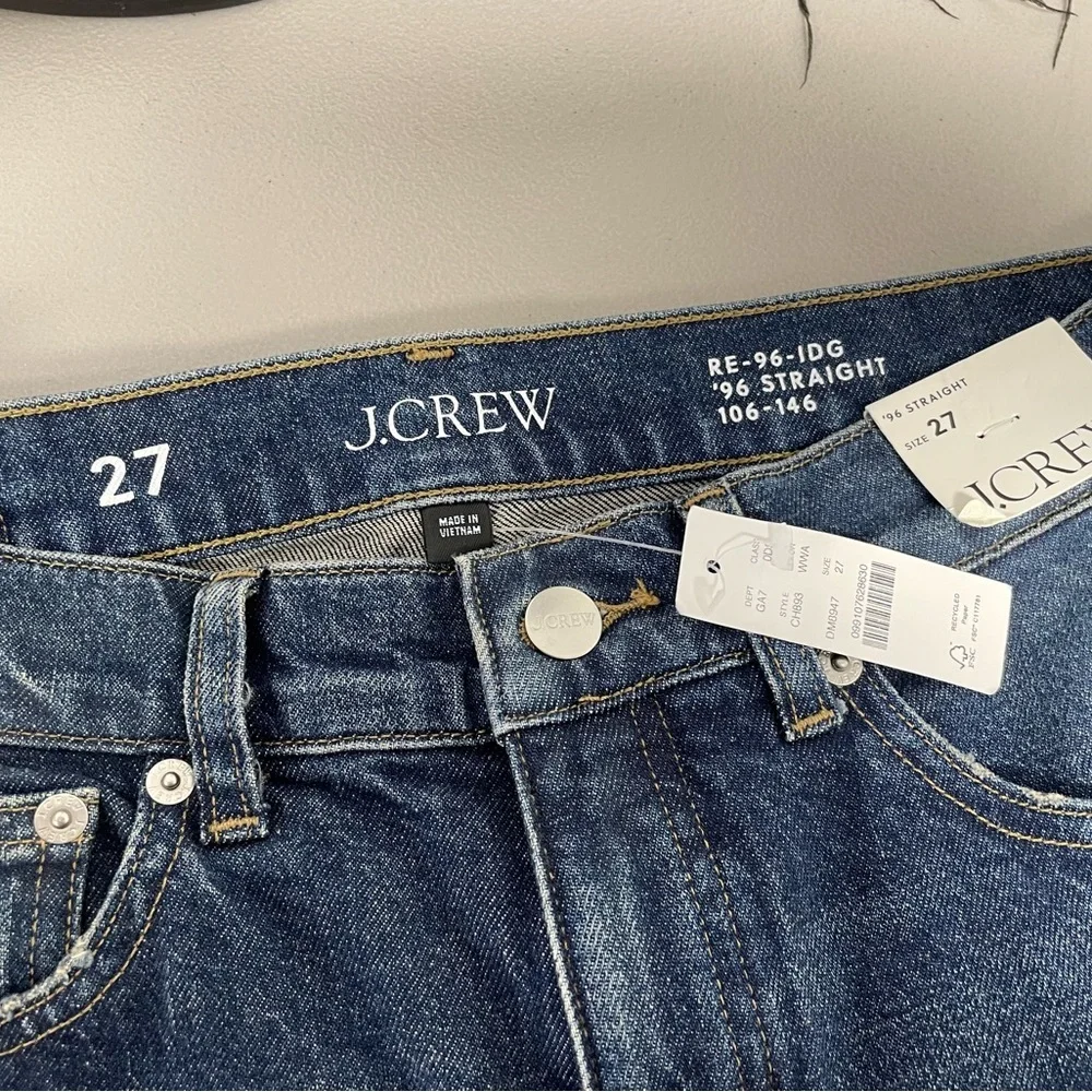 J. Crew Jeans Rerelease ‘96 Straight Leg NWT Blue Denim Size 27